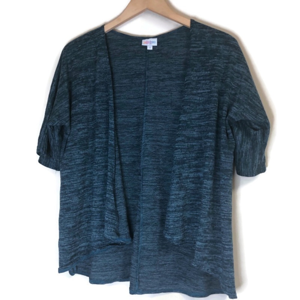 LuLaRoe Bianca Short Cardigan Size 3 XS/S/M Blue